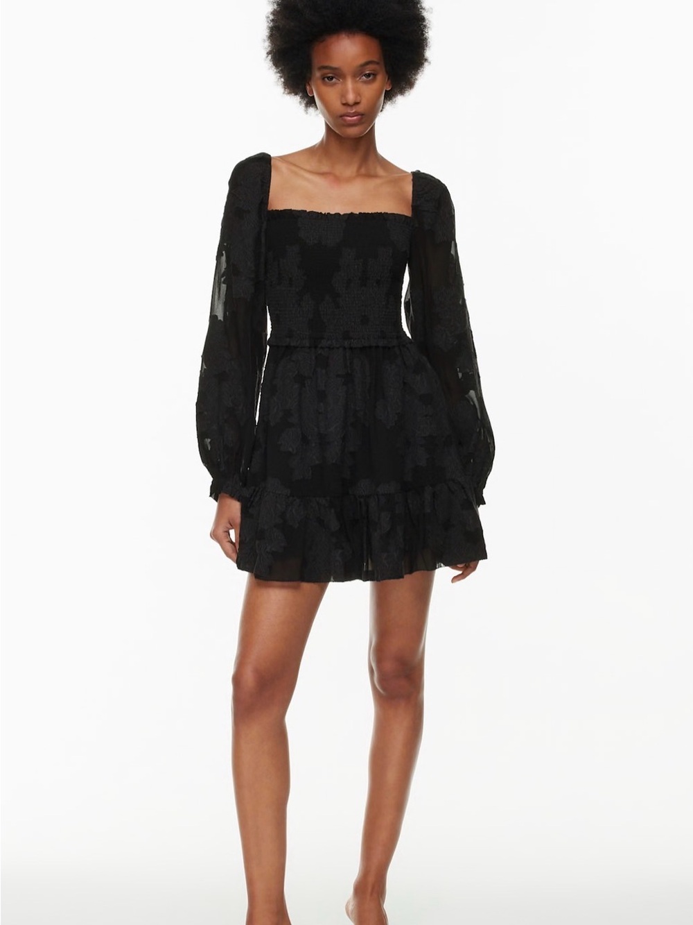 Aritzia floral tempest Dress in Black